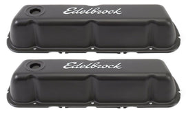EDELBROCK 4603 - Valve Cover Kit SBF Signature Series Black image