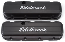 Load image into Gallery viewer, EDELBROCK 4683 - Signature Series Valve Covers - BBC Tall Black image