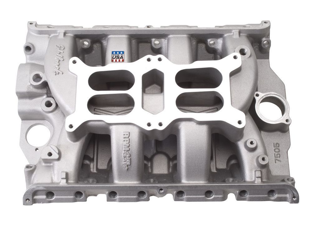 EDELBROCK 7505 - Ford FE Performer RPM Dual Quad Manifold image