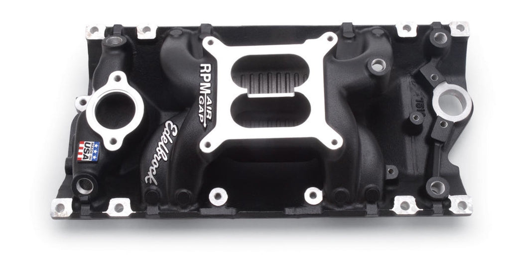 EDELBROCK 75163 - SBC Performer RPM A/G Manifold - Black image