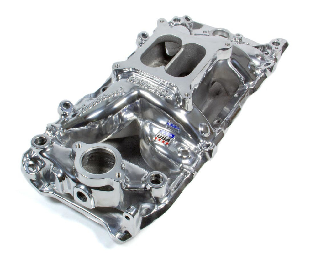 EDELBROCK 75611 - BBC Performer RPM A/G Manifold- O/P- Polished image