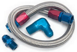 EDELBROCK 8122 - 22in Braided Fuel Line Kit image