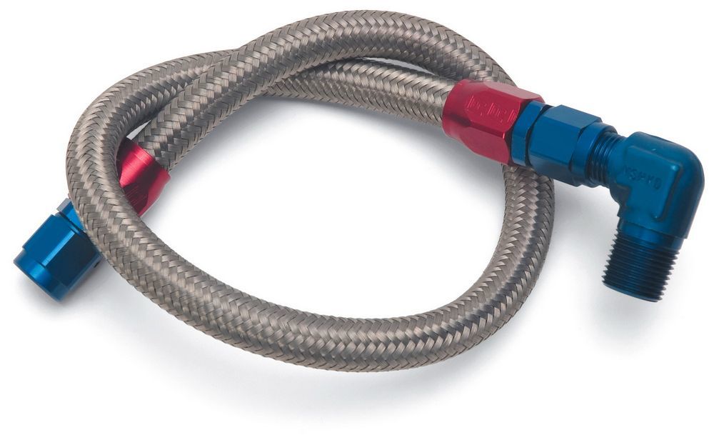 EDELBROCK 8123 - SBC S/S Braided Fuel Line Kit image