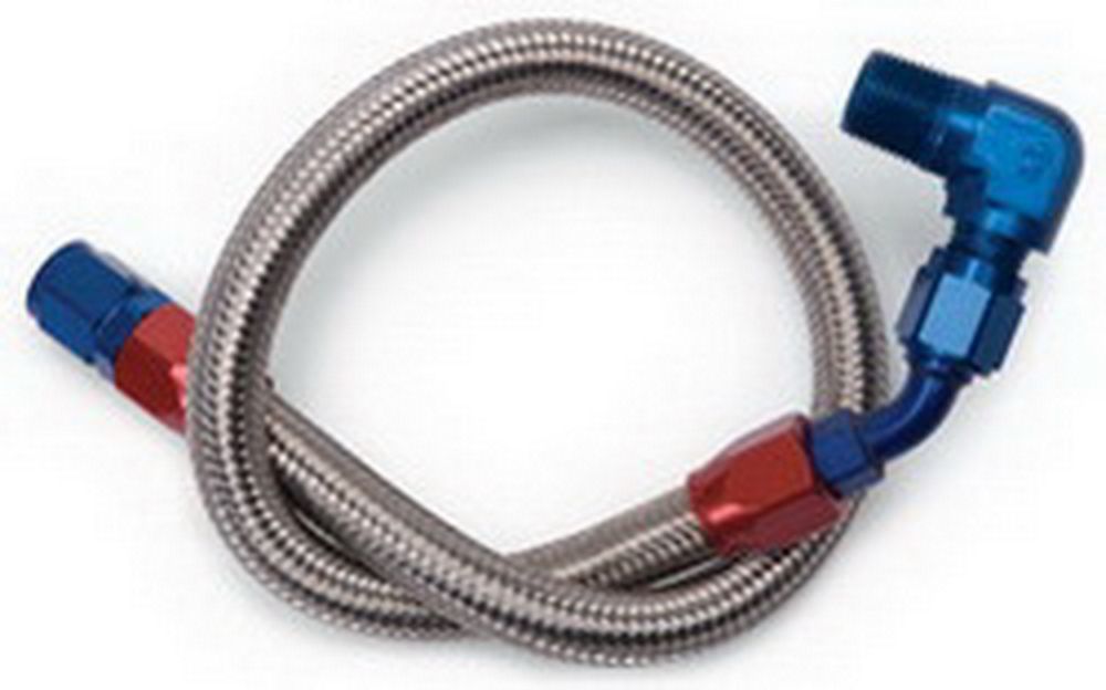 EDELBROCK 8124 - BBC S/S Braided Fuel Line Kit image