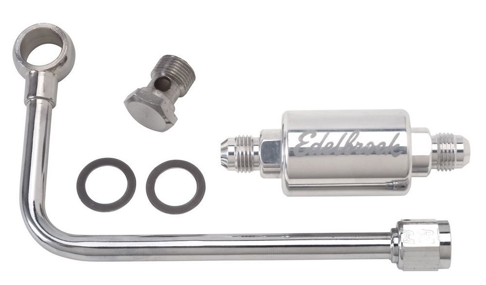 EDELBROCK 8131 - Polished Fuel Line & Filter Kit image