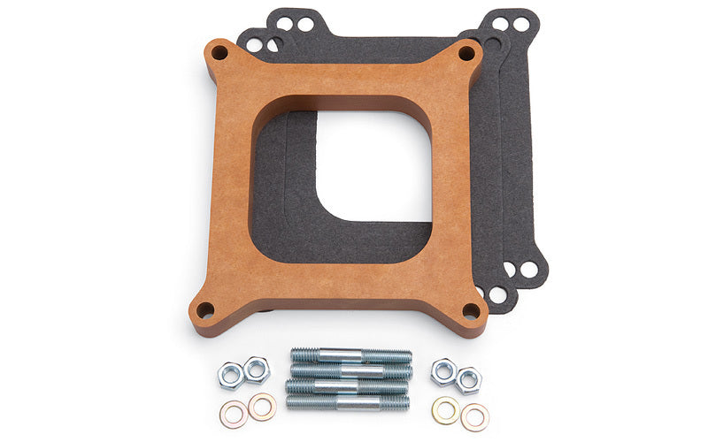 EDELBROCK 8719 - 3/4in Carb Spacer - Wood Style image