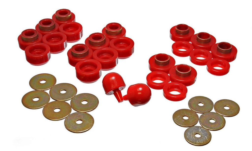 ENERGY SUSPENSION 2-4107R - Body Mount Bushings Jeep Red image