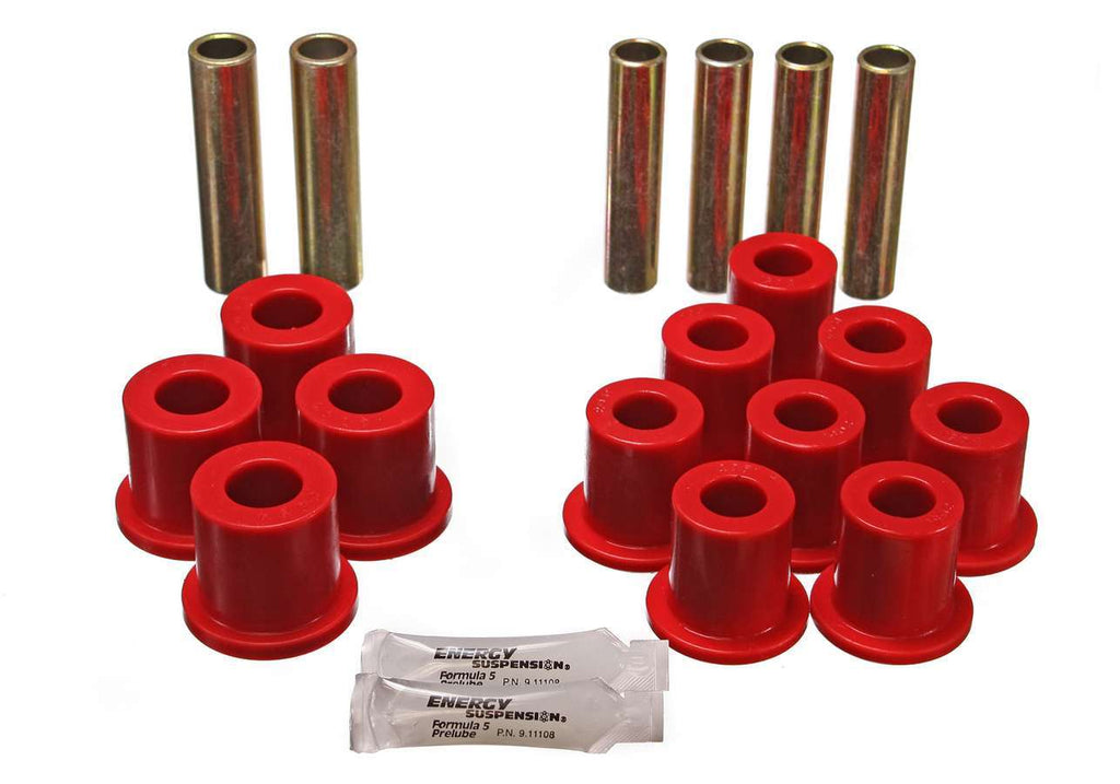 ENERGY SUSPENSION 4-2114R - Ford Complete Spring & Shackle Set Red image