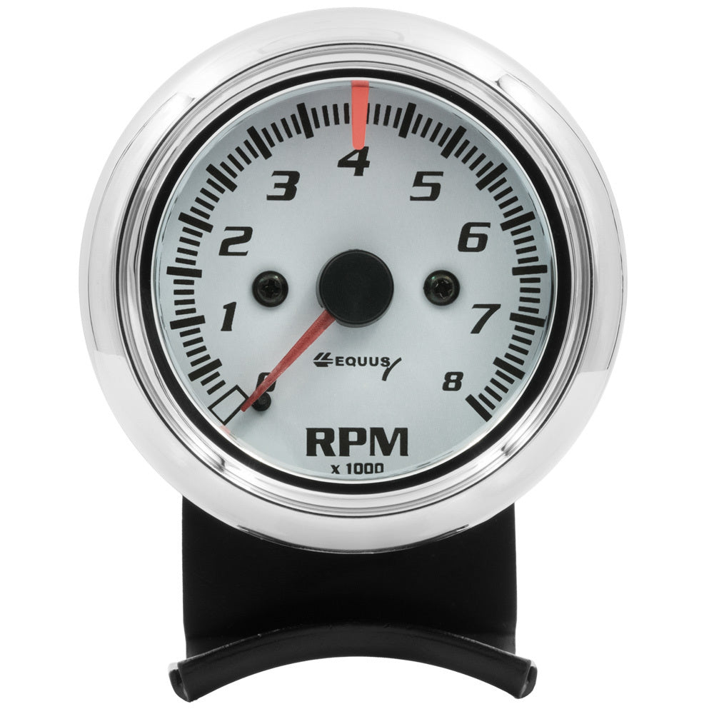 EQUUS E5076 - 2-1/2 Dia Tachometer 8000 RPM White Dial image