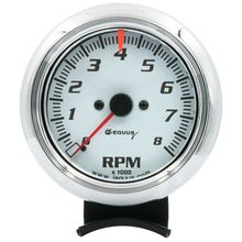 Load image into Gallery viewer, EQUUS E5078 - 3-3/8 Dia Tachometer 8000 RPM White Dial image