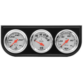 EQUUS E5100 - 1-1/2 Dia Triple Gauge Set w/Black Panel image