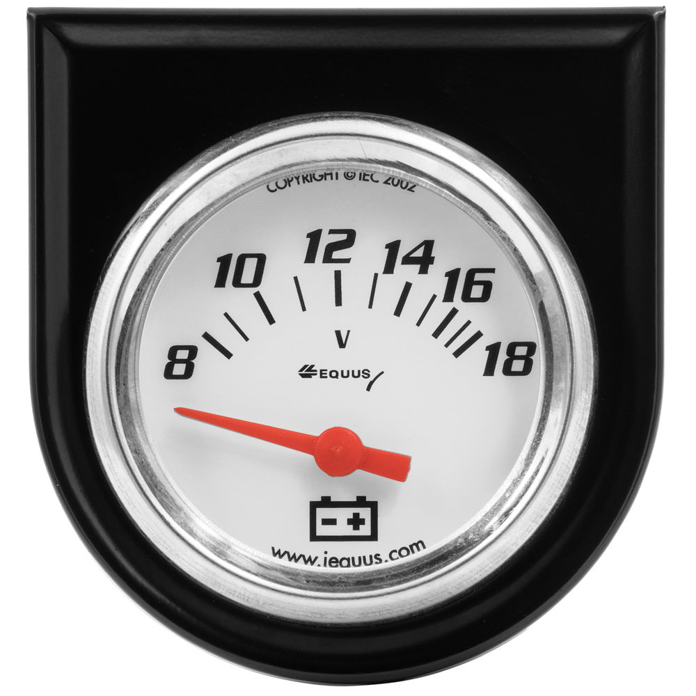 EQUUS E5268 - 2.0 Dia Voltmeter Gauge w/Black Panel image