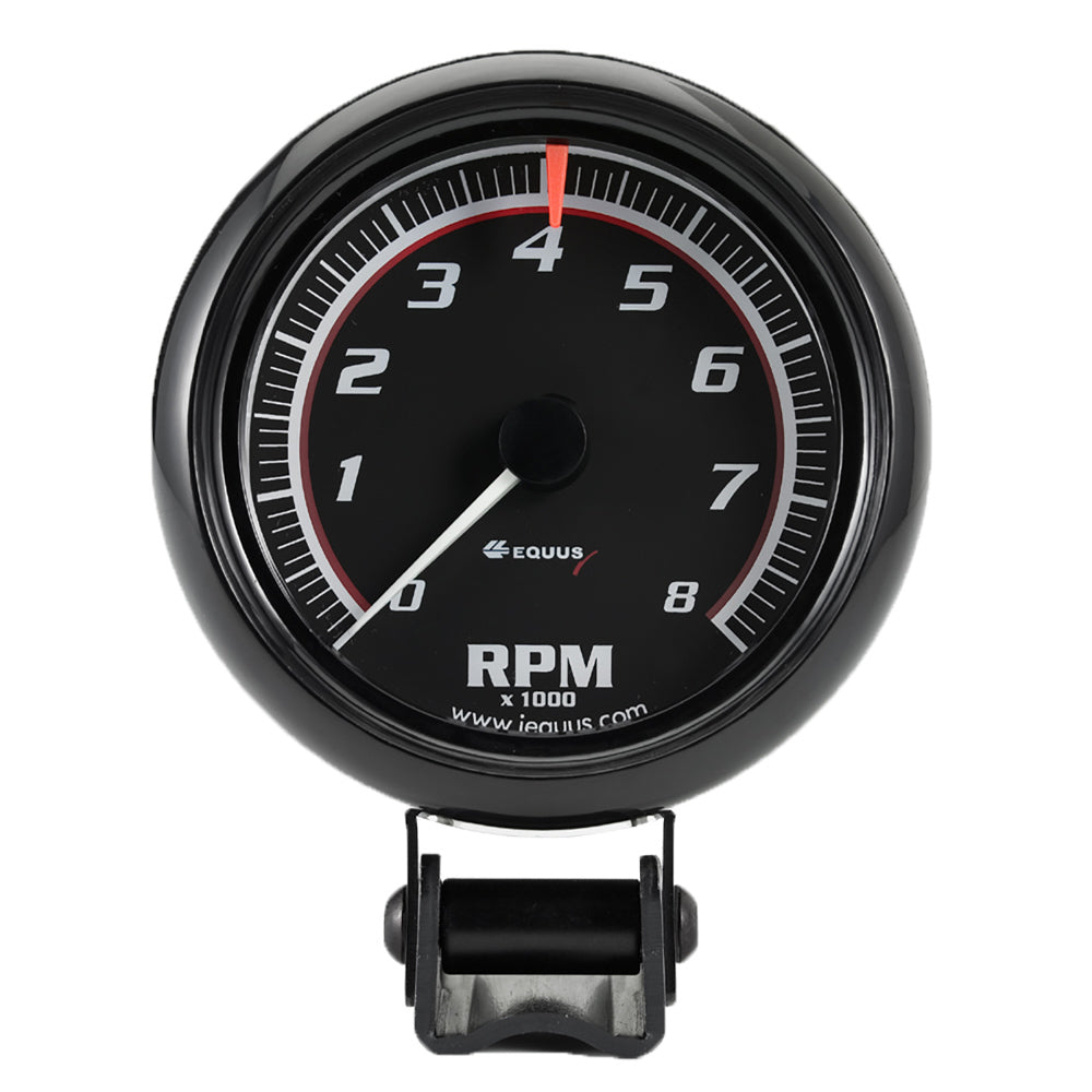 EQUUS E6086 - 2-1/2 Dia Tachometer 8000 RPM Black Dial image