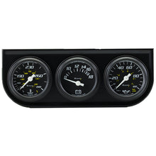 Load image into Gallery viewer, EQUUS E6100 - 1-1/2 Dia Triple Gauge Set w/Black Panel image