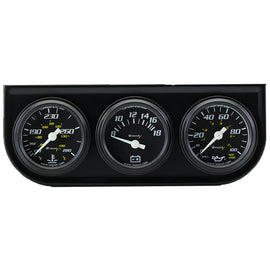 EQUUS E6100 - 1-1/2 Dia Triple Gauge Set w/Black Panel image