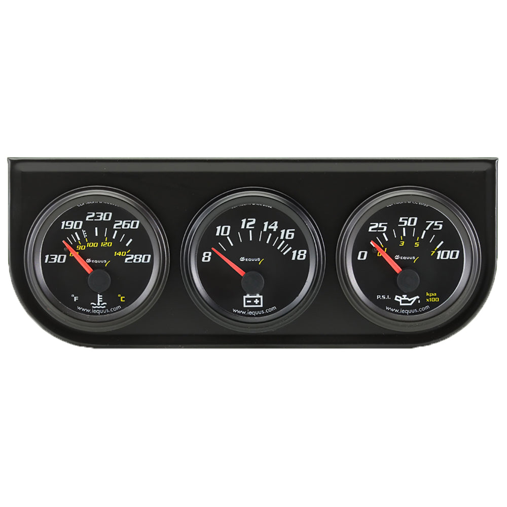 EQUUS E6200 - 2.0 Dia Triple Gauge Set w/Black Panel image