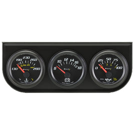 EQUUS E6200 - 2.0 Dia Triple Gauge Set w/Black Panel image