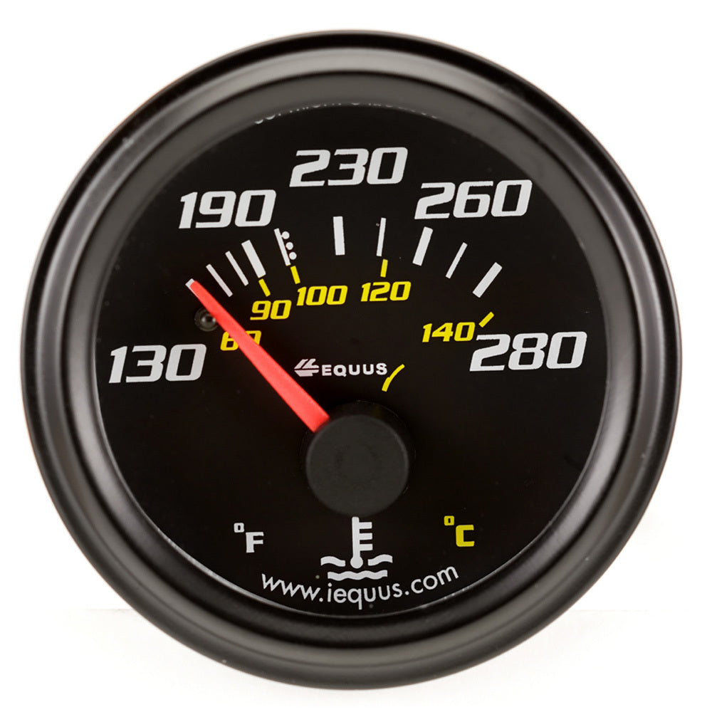 EQUUS E6232 - 2.0 Dia Water Temp Gauge Black  130-280 image