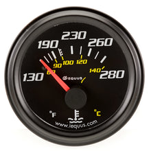 Load image into Gallery viewer, EQUUS E6232 - 2.0 Dia Water Temp Gauge Black  130-280 image