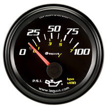 Load image into Gallery viewer, EQUUS E6234 - 2.0 Dia Oil Pressure Gauge Black  0-100psi image