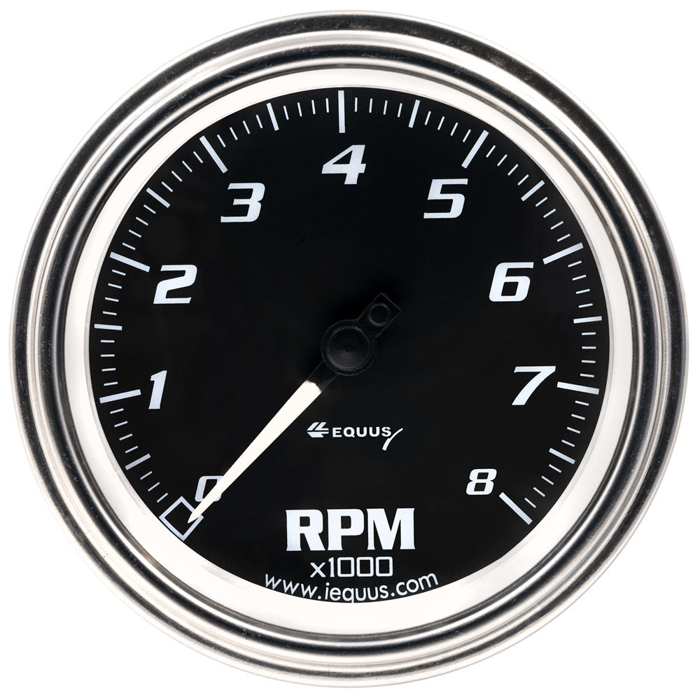 EQUUS E7068 - 3-3/8 Dia Tachometer 8000 RPM Chrome image