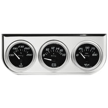 Load image into Gallery viewer, EQUUS E7200 - 2.0 Dia Triple Gauge Set w/Chrome Panel image