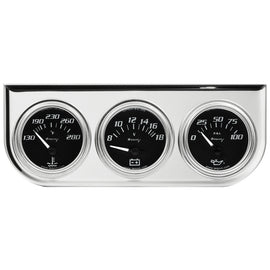 EQUUS E7200 - 2.0 Dia Triple Gauge Set w/Chrome Panel image