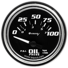 Load image into Gallery viewer, EQUUS E7264 - 2.0 Dia Oil Pressure Gauge Chrome  0-100psi image