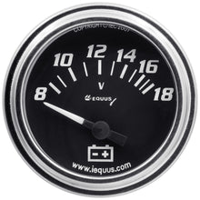 Load image into Gallery viewer, EQUUS E7268 - 2.0 Dia Voltmeter Gauge Chrome 8-18 Volts image