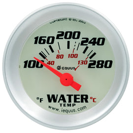 EQUUS E8162 - 1-1/2 Dia Water Temp Gauge Silver  100-280 image