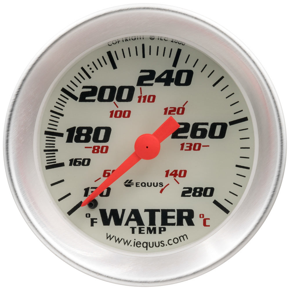 EQUUS E8242 - 2.0 Dia Water Temp Gauge Silver  130-280 image