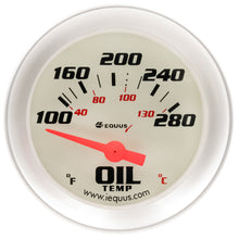 Load image into Gallery viewer, EQUUS E8243 - 2.0 Dia Oil Temp Gauge Silver  100-280 image