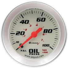 Load image into Gallery viewer, EQUUS E8244 - 2.0 Dia Oil Pressure Gauge Silver  0-100psi image