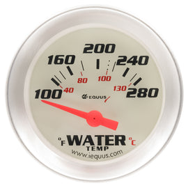 EQUUS E8262 - 2.0 Dia Water Temp Gauge Silver  100-280 image