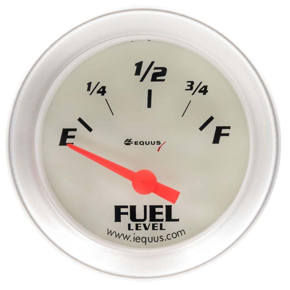 EQUUS E8363 - 2.0 Dia Fuel Level Gauge Silver image