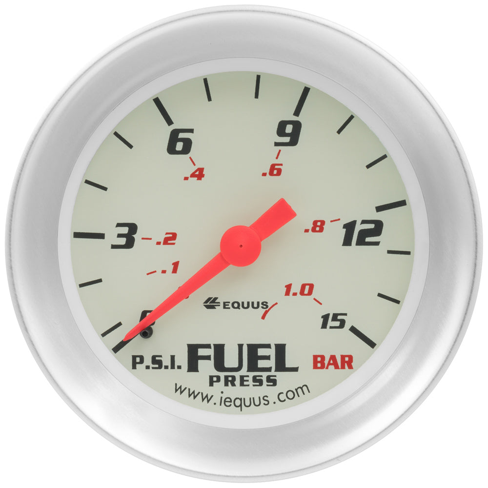 EQUUS E8434 - 2-5/8 Dia Fuel Pressure Gauge 0-15 Psi image