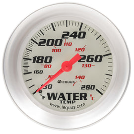 EQUUS E8442 - 2-5/8 Dia Water Temp Gauge Silver  130-280 image