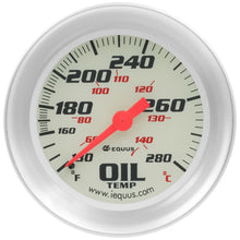 Load image into Gallery viewer, EQUUS E8443 - 2-5/8 Dia Oil Temp Gauge Silver  130-280 image