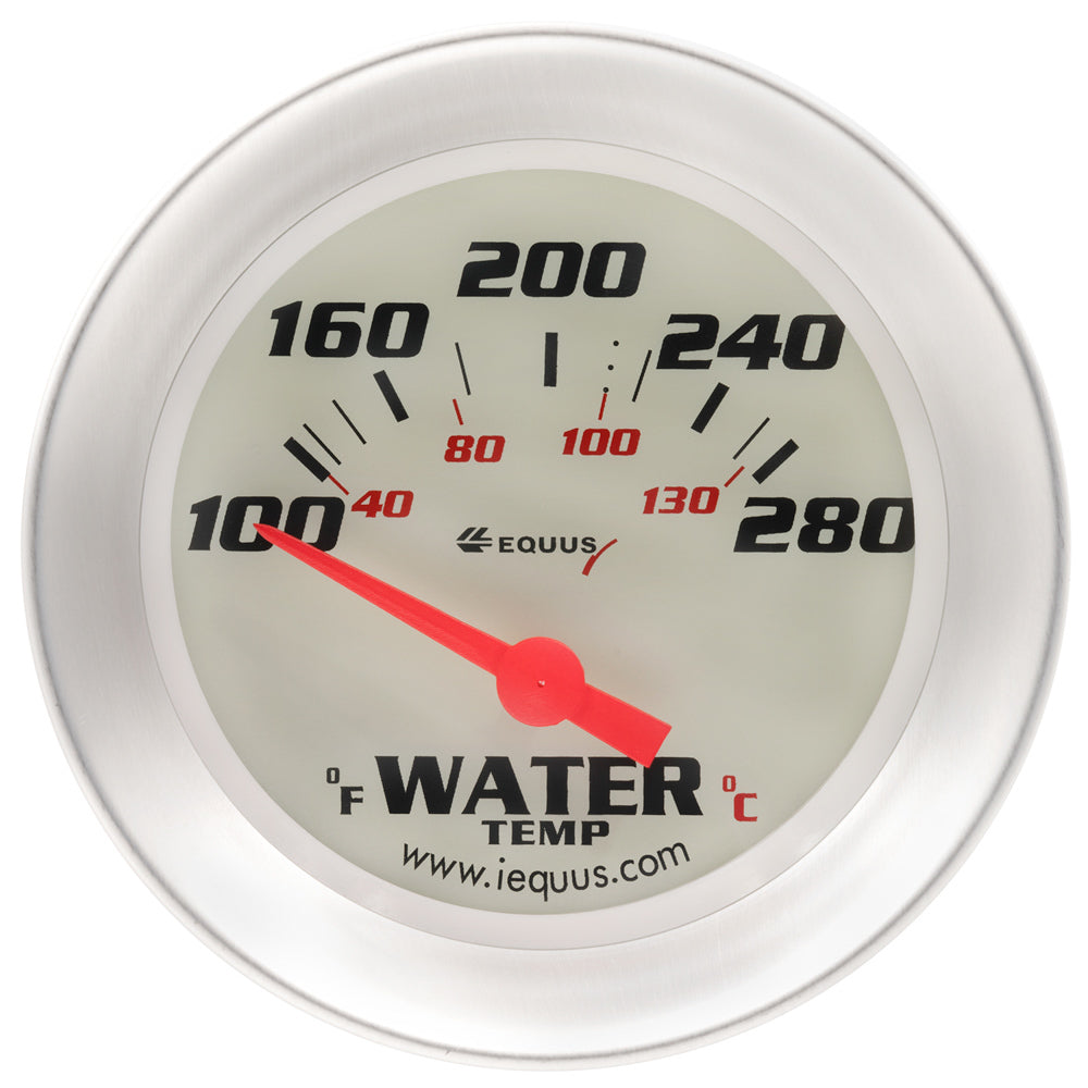 EQUUS E8462 - 2-5/8 Dia Water Temp Gauge Silver  100-280 image