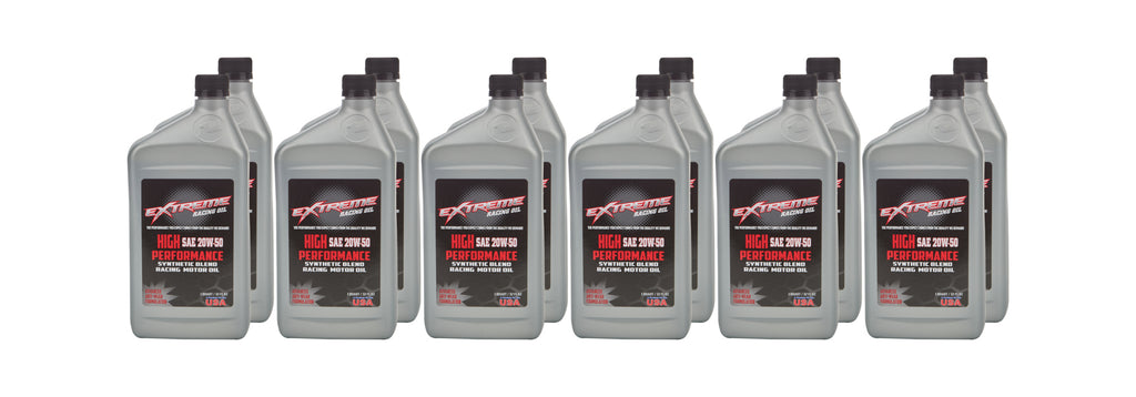 EXTREME RACING OIL HP20W50C - 20W50 Synthetic Blend 12 x 1 Quart image