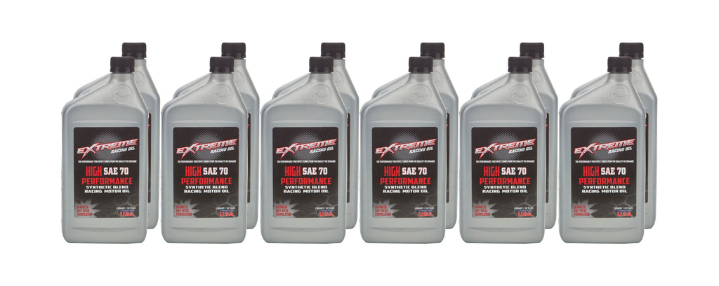 EXTREME RACING OIL HPSAE-70C - SAE 70 Synthetic Blend 12 x 1 Quart image