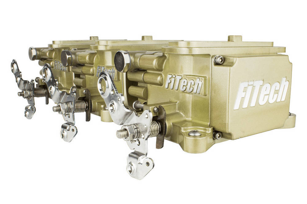 FiTECH FUEL INJECTION 39610 - Go EFI 3x2 Tri Power EFI System Classic Gold image