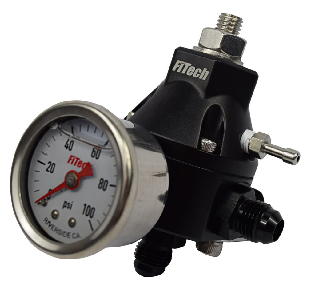 FiTECH FUEL INJECTION 54001 - Regulator Go Fuel Tight Fit  w/ Pressure Gauge image