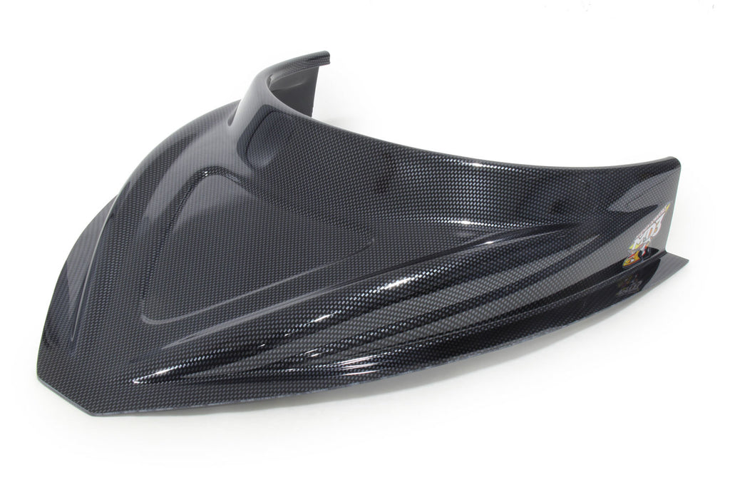 FIVESTAR 040-4114-CF - MD3 Hood Scoop 3in Tall Curved Carbon Fiber Look image