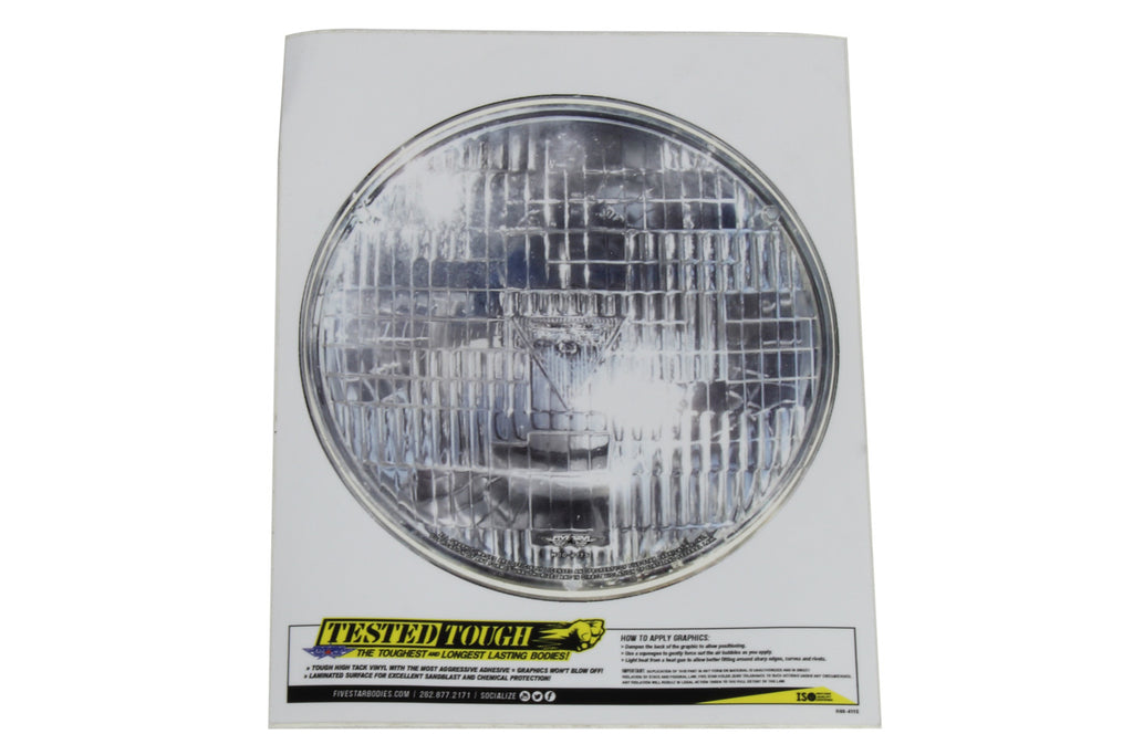 FIVESTAR H00-411S - Univer. Headlight Decal 7.25in Diameter image