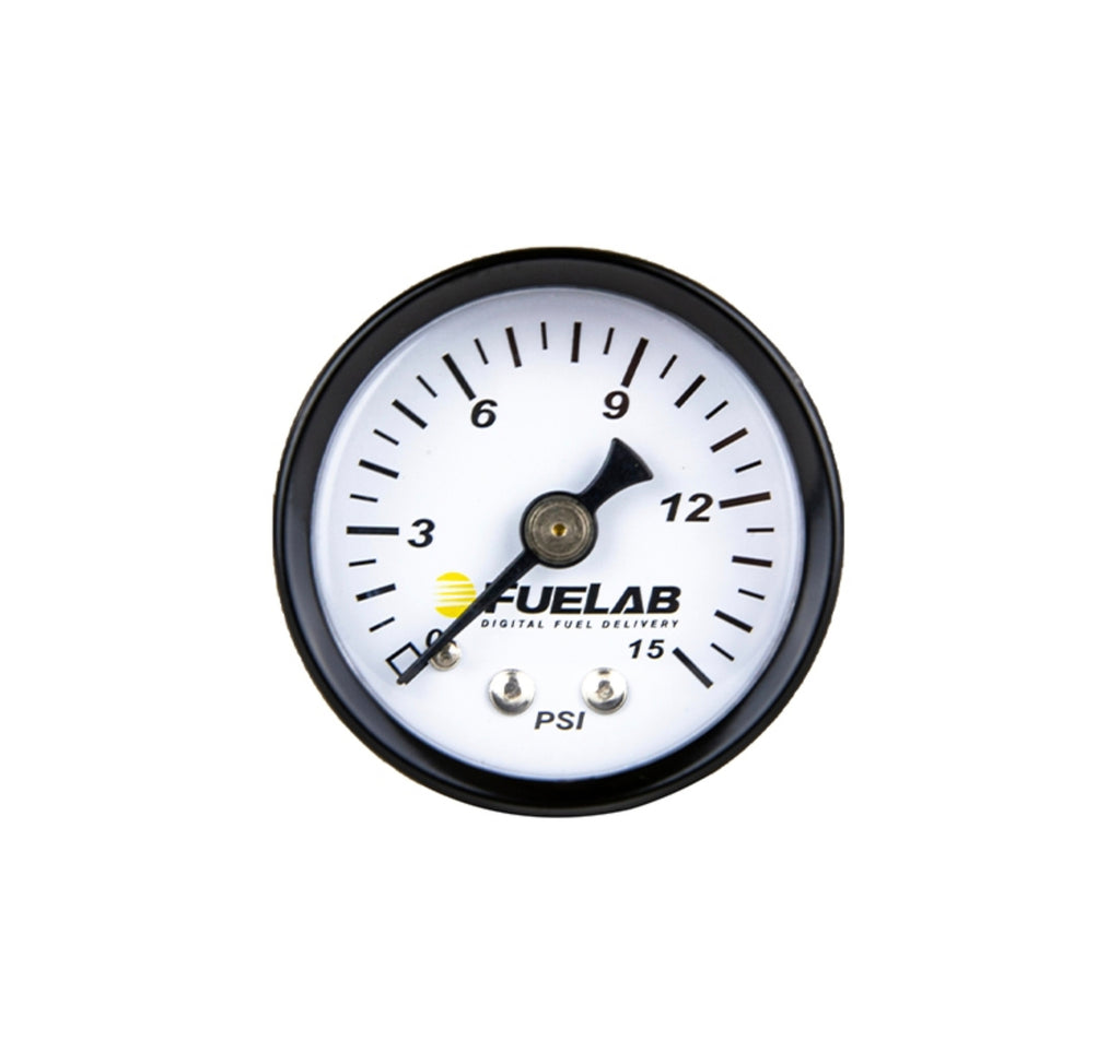 FUELAB FUEL SYSTEMS 71502 - Fuel Pressure Gauge Carb 0-15psi image