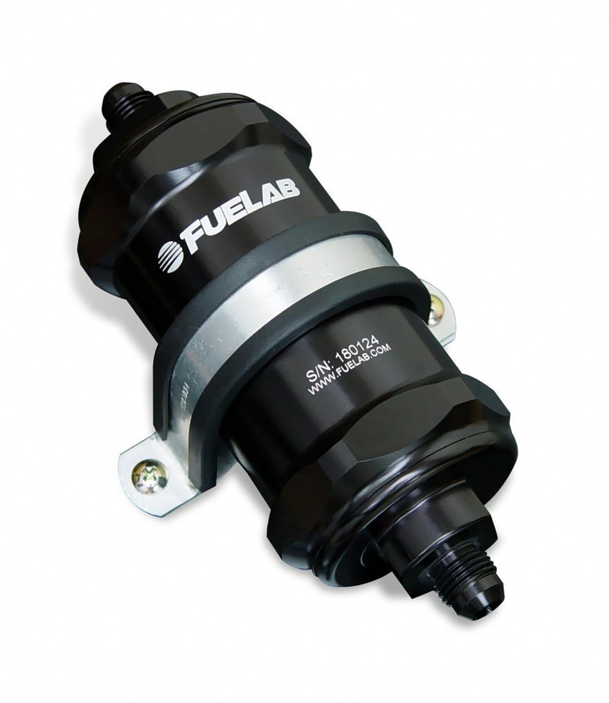 FUELAB FUEL SYSTEMS 81831-1 - Fuel Filter In-Line 3in 6 Micron Fiberglass 6AN image