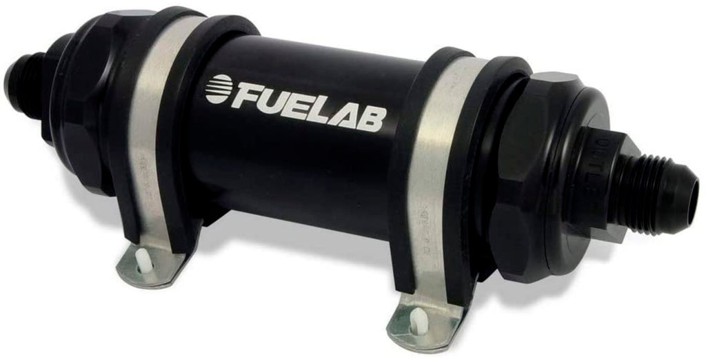 FUELAB FUEL SYSTEMS 82811-1 - Fuel Filter In-Line 5in 40 Micron Stainless 6AN image