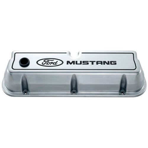 FORD 302-030 - Die Cast Alm Valve Cover Set w/Mustang Logo image