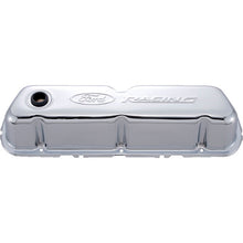 Load image into Gallery viewer, FORD 302-070 - Chrome Steel Valve Cover Set w/Ford Racing Logo image